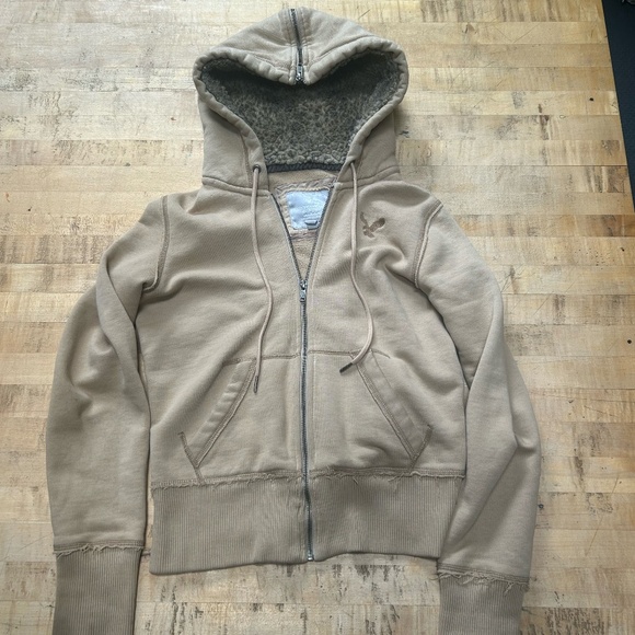 Vintage American Eagle Faux Fur Zippered Hood - Picture 2 of 5